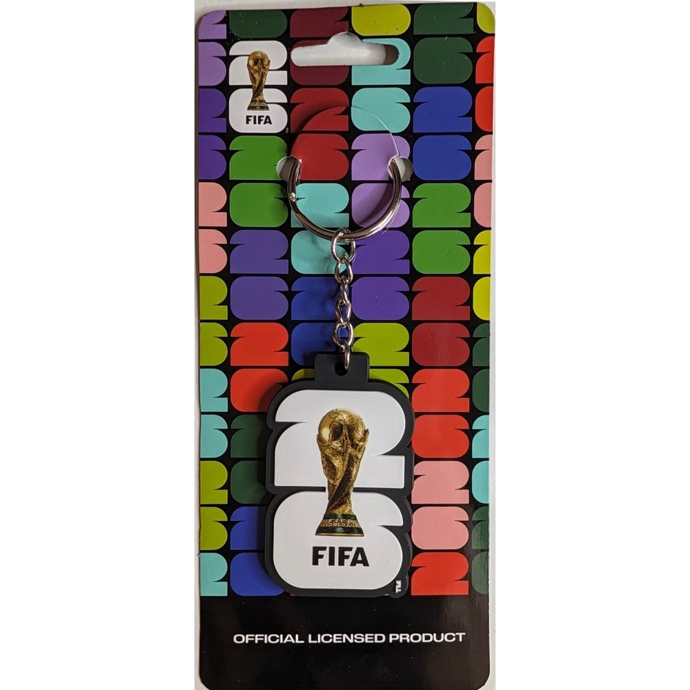FIFA World Cup 2026 Official Licensed Trophy Logo PVC Keychain NEW Soccer